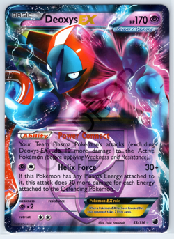 JUMBO Pokemon TCG Deoxys EX Holo Rare Card 53/116 JUMBO Pokemon Card - Image 1