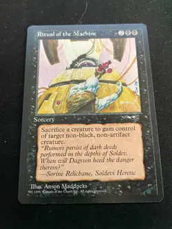 MTG Ritual Of The Machine - Alliances - Rare Black Card - Reserved List - Image 1