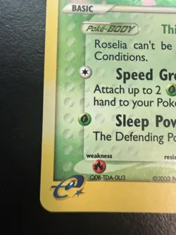 Pokemon TCG Roselia EX Dragon Holo Rare Card 9/97 LP Condition - Image 3