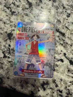 Bandai One Piece Card Game US Voyage Monkey D. Luffy Holo Card ST01-006 - Image 1