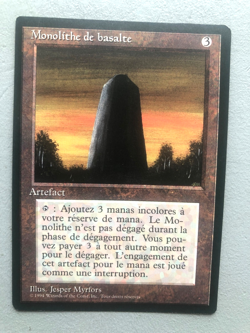 Mtg Carte Magic Fbb Basalt Monolith Foreign Black Border French NM - Image 1