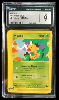 2003 Pokemon Skyridge Weedle CGC 9 English #115/144 - Image 1