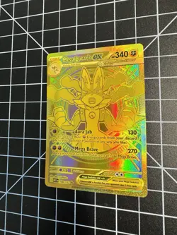 Mega Lucario ex 188/132 Gold Hyper Rare Pokemon Mega Evolution TCG - Image 3