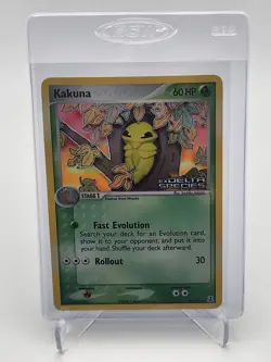 2005 Pokemon EX Delta Species Kakuna 46/113 Reverse Holo LP Stamped Nintendo - Image 1