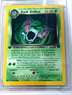 2000 Pokemon Team Rocket's 1st Edition Rare Holo Dark Golbat BGS 9.5 GEM Mint - Image 3