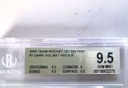 2000 Pokemon Team Rocket's 1st Edition Rare Holo Dark Golbat BGS 9.5 GEM Mint - Image 5
