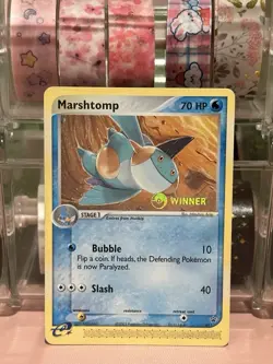 2003 Pokemon Black Star Promo Marshtomp WINNER Stamp Pokemon - Image 1