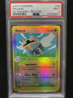 2003 Pokemon EX Dragon Ninjask Reverse Foil 38/97 PSA 9 Mint - Image 1