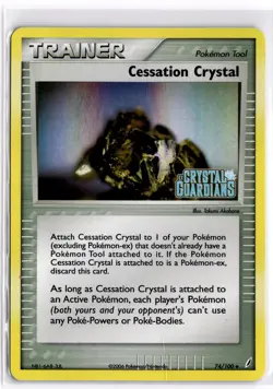 Pokemon TCG Cessation Crystal 74/100 Crystal Guardians Reverse Holo Uncommon HP - Image 1