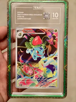 Pokemon Ivysaur 134/132 Mega Evolution Illustration Rare TAG 10 PSA 10 - Image 1