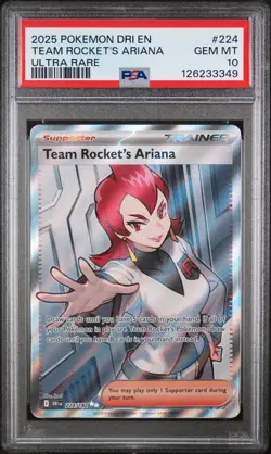 Team Rocket'S Ariana Pokemon Dri En-Destined Rivals 224 NM PSA 10 - Image 1