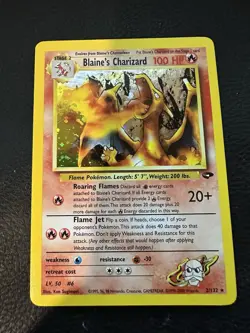 Blaine's Charizard Gym Challenge Holo Misprint 2/132 NM Condition Pokemon TCG - Image 1