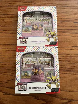 Pokemon TCG Sealed Scarlet & Violet 151 Alakazam EX Collection (x2) - Image 1