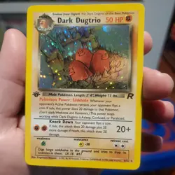 Pokemon Team Rocket Dark Dugtrio Holo Rare 6/82 1st Edition - Image 1