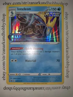 Pokemon Inteleon SWSH113 Black Star Promo NM - Image 2