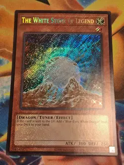The White Stone of Legend LCKC-EN010 (Unlimited) Secret Rare Yugioh Card LP - Image 1