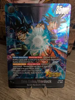 SR Super Rare Bardock Goku Kamehama Dragon Ball Fusion World Legends Stamped DBZ - Image 2