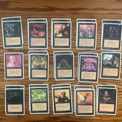 MTG: Vintage 60 Card 4th Edition ‘95 Black Lot - Magic The Gathering - Image 2