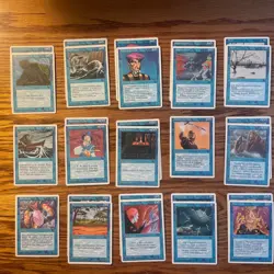 MTG: Vintage 70 Card 4th Edition 1995 Blue Lot - Magic The Gathering LP - Image 2
