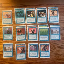 MTG: Vintage 70 Card 4th Edition 1995 Blue Lot - Magic The Gathering LP - Image 3