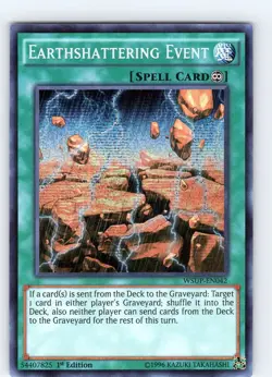 Yu-Gi-Oh TCG Earthshattering Event WSUP-EN042 1st Edition Secret Rare Card NM - Image 1