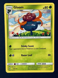 Gloom 5/147 Sm-Burning Shadows Regular Uncommon Pokemon Card - Image 1