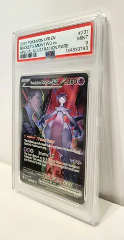 2025 Pokemon Destined Rivals #231 Team Rocket's Mewtwo EX (SIR) PSA 9 MINT Card - Image 3