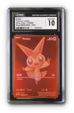 POKEMON Victini 172/086 (Red Victini) White Flare Card English - CGC 10 - Image 1
