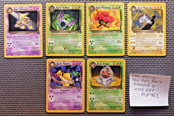 2000 Pokemon Team Rocket Non-holo Rare 6 card lot MP lot#2 - Image 1