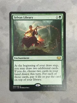 Magic: The Gathering Enchantment Sylvan Library Sylvan Library Rare Regular - Image 1