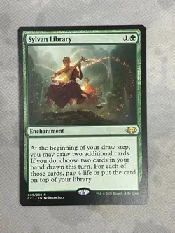 Magic: The Gathering Enchantment Sylvan Library Sylvan Library Rare Regular - Image 2