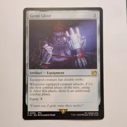 Wizards Genji Glove FFV 0258 Artifact Equipment Non Foil Rare Final Fantasy 2025 - Image 1