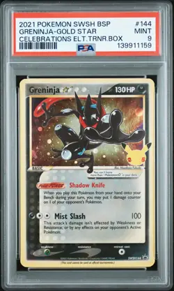 Greninja PSA 9 2021 Pokemon Celebrations Gold Star Black Star Promo SWSH144 - Image 1