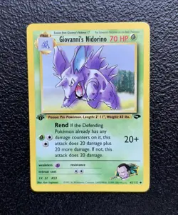 Pokemon TCG - 1st Edition Giovanni's Nidorino 45/132 - Gym Challenge *NM/LP - Image 1
