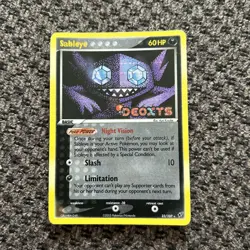 Sableye 23/107 2005 EX Deoxys Pokemon TCG Reverse Holo Rare Stamped 2005 -LP - Image 1
