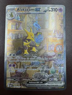 Pokemon Alakazam ex 201/165 Scarlet & Violet 151 Special Illustration Rare (LP) - Image 1