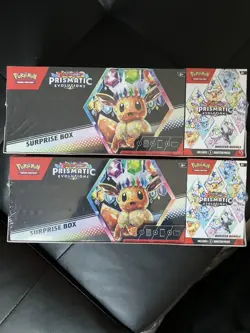 LOT OF 2 Pokemon Prismatic Evolutions Surprise Box & Booster Bundle Sams Club - Image 1