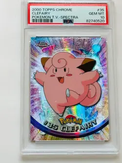 Pokemon 2000 Topps Chrom/ SPECTRA/ CLEFAIRY / PSA 10 / SPECTRA - Image 1