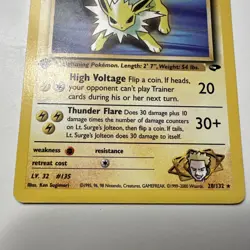 Lt. Surge's Jolteon 28/132 Gym Challenge (1st Edition) Pokemon TCG - Image 2