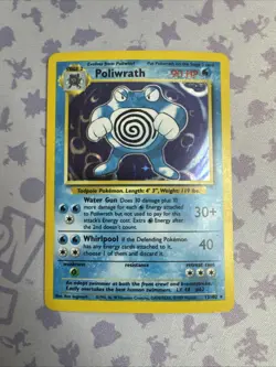 Poliwrath - 13/102 - Pokemon Base Set Unlimited Holo Rare Card WOTC HP - Image 1