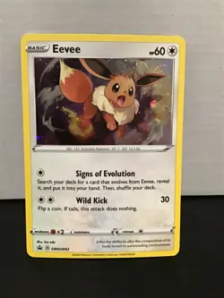 Eevee SWSH042 Holo Pokemon Black Star Promo [Swirl Top Right Corner] - Image 1