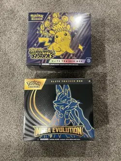 Pokemon Mega Evolution Elite Trainer Box + Surging Sparks ETB - Image 1