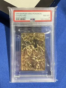 PSA 8 CHARIZARD 1999 BURGER KING POKEMON GOLD CARD ULTRA RARE NM-MINT - Image 2