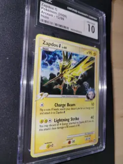 Pokemon TCG Zapdos G #12 Arceus 2009 Holo Team Galactic CGC GEM MINT 10 SP Stamp - Image 2
