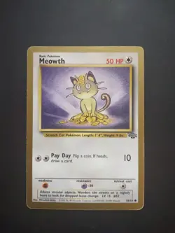 Meowth Gold Border 56/64 Pokemon TCG Jungle Set Good Condition - Image 1