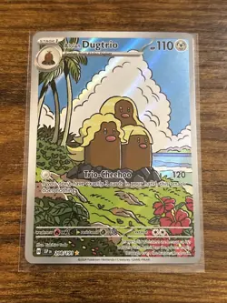 Pokemon TCG Alolan Dugtrio Card 208/191 Surging Sparks Illustration Rare - Image 1