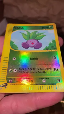 Oddish 122/165 Expedition Reverse Holo Pokemon Card - LP+ Condition - Image 2