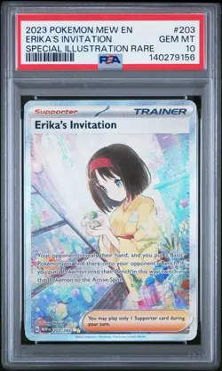 Pokemon Erika's Invitation 203/165 Sv: Scarlet & Violet 151 Holo PSA 10 - Image 1