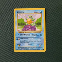 Vintage Pokemon - Squirtle 63/102- Shadowless - Base Set - Image 1