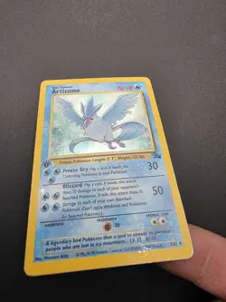 Pokemon TCG 1999 Articuno 2/62 Fossil First Edition Holo HP - Image 1